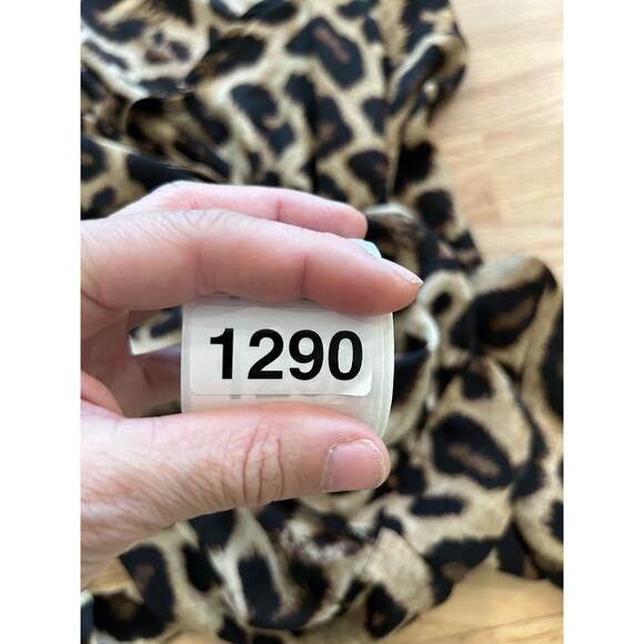 Torrid Women's Animal Wrap Top Blouse Print Size 5X Long Sleeve Dressy Bishop - Picture 10 of 10